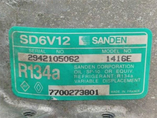 COMPRESOR AIRE ACOND. Renault Clio 1.4 G II FASE I (1998-2001) (72 KW) - 18099 / K4J B7