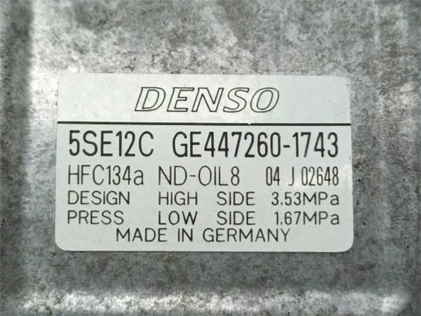 COMPRESOR AIRE ACOND. Toyota Avensis 2.0 D-4D F (T25/B1E) 126CV (2006-2008) (93 KW) - 18640 / 1AD