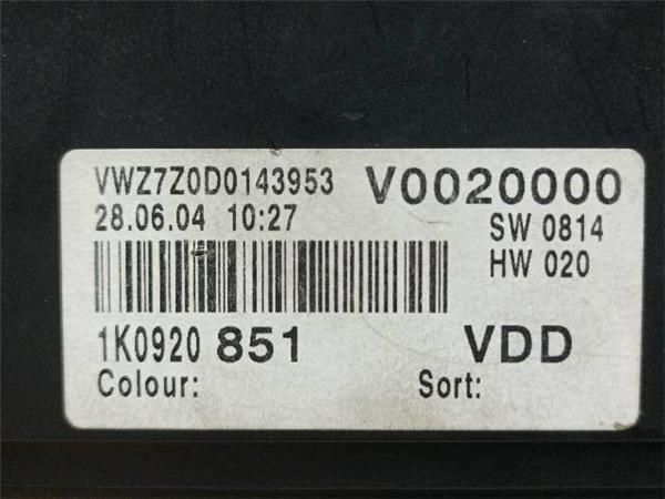 CUADRO INSTRUMENTOS Volkswagen Golf 1.4 G (1K1) (55 KW) - 19322 / BCA